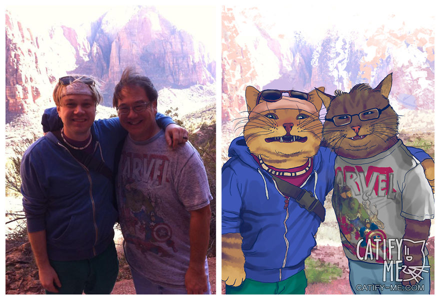 Digital Artist Turns Regular People Into Amazing Cats