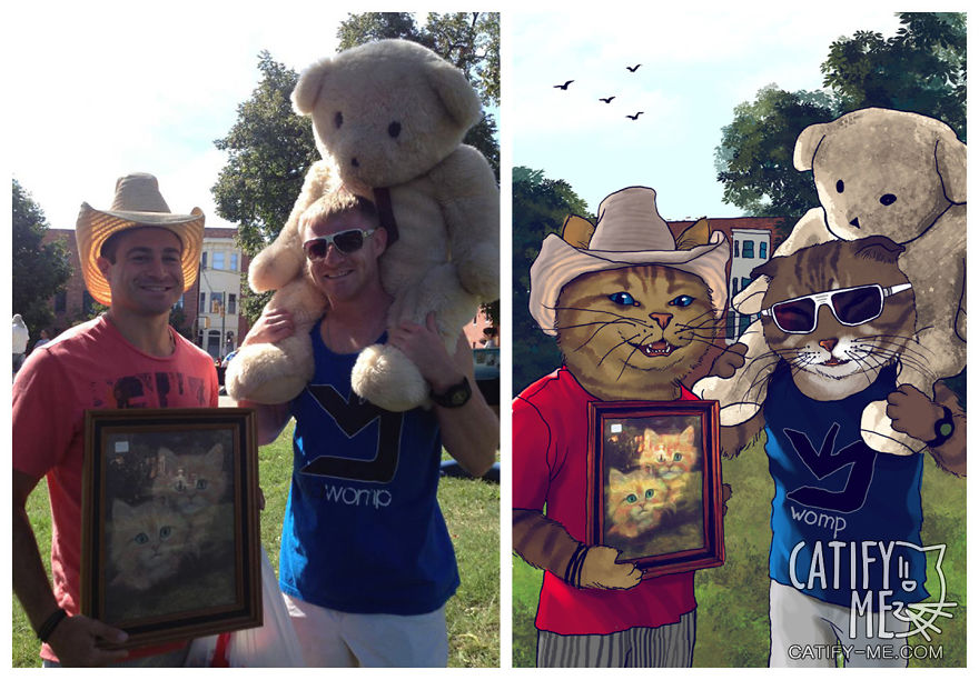 Digital Artist Turns Regular People Into Amazing Cats