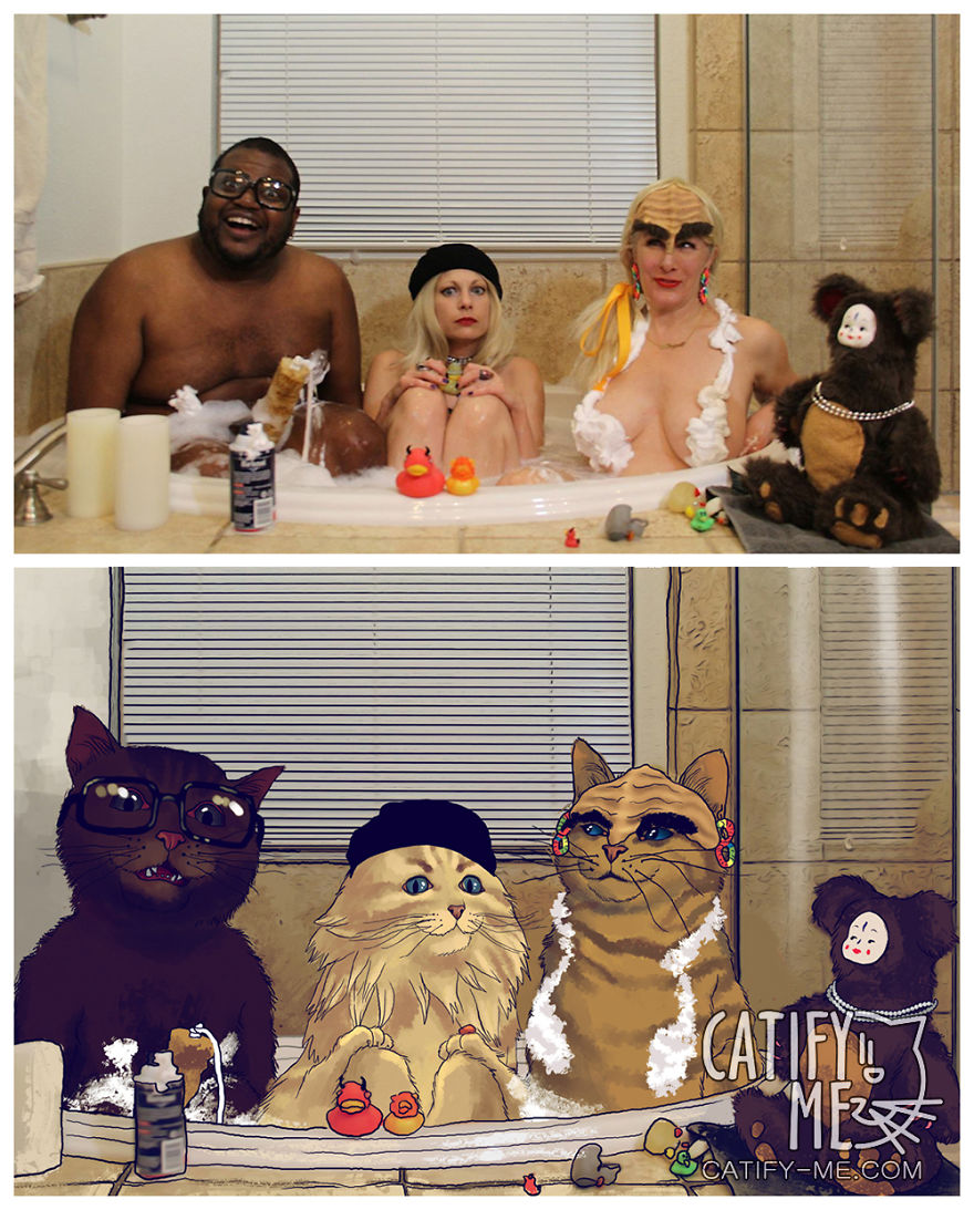Digital Artist Turns Regular People Into Amazing Cats Digital Artist Turns Regular People Into Amazing Cats