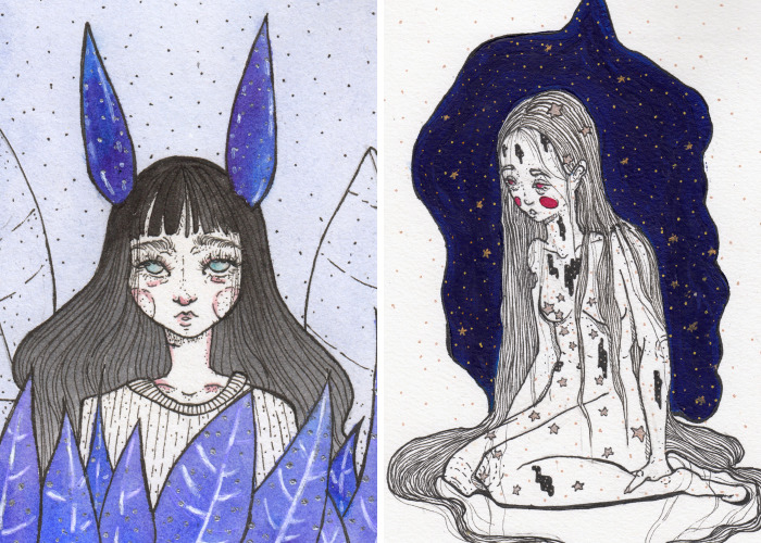 I Made Illustrations With Imaginary Characters Based On My Moods