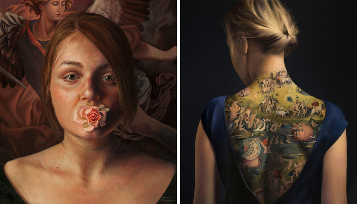 Realistic Portraits Which Include Paintings From The Past Centuries