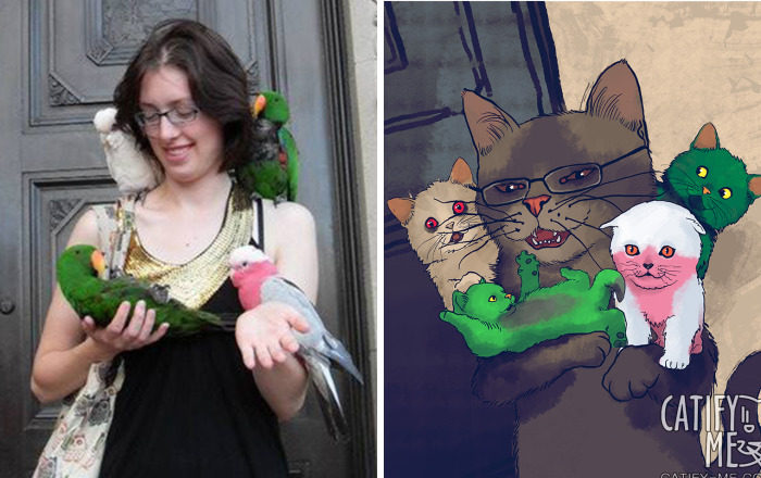 Digital Artist Turns Regular People Into Amazing Cats
