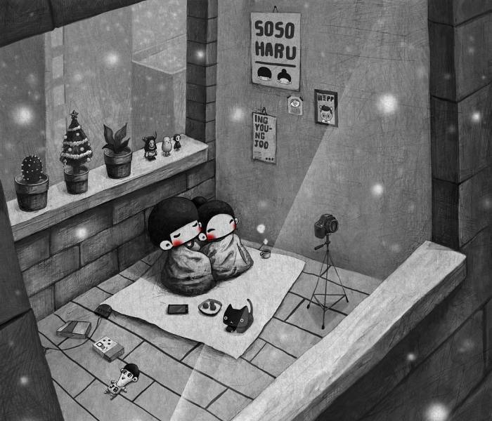 Korean Artist Shows What It’s Like To Be Falling In Love More And More Each Day