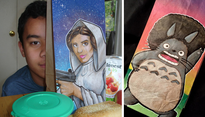 My Son Was Shy So I Started Decorating His Lunch Bags To Help Him Break The Ice At School