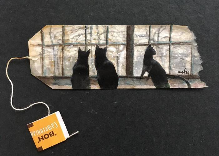 Artist Uses Tea Bags As Her Diary