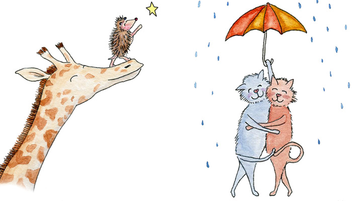 I Drew Animal Illustrations That Display The Little Ways We Show Love