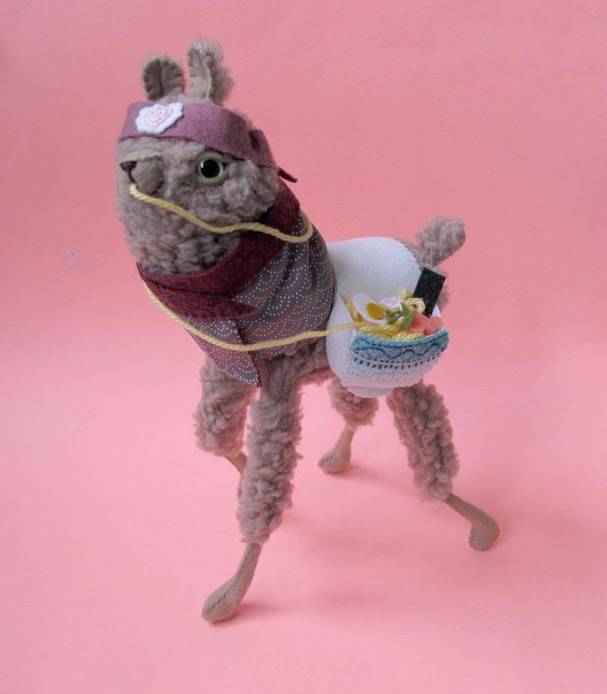 You Will Surely Want To Have A-Meet The Friendly Animals Made In Felt By The Artist Cat Rabbit