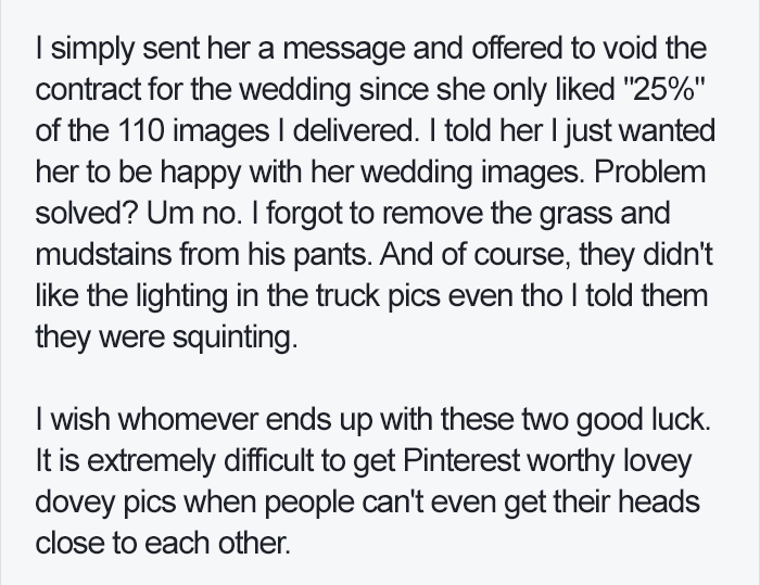 Bride-To-Be Accuses Photographer Of Fat-Shaming Her In Photos, But Photographer Has A Story Of Her Own