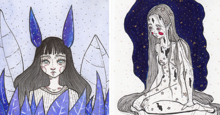 I Made Illustrations With Imaginary Characters Based On My Moods