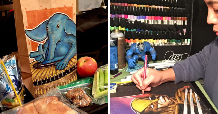 My Son Was Shy So I Started Decorating His Lunch Bags To Help Him Break The Ice At School