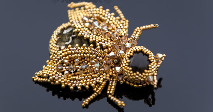 Russian Artist Creates Gorgeous Beaded Insects Completely By Hand