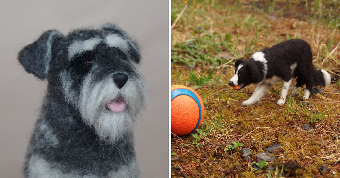 I Create Highly Realistic Needle Felted Miniature Dogs And Cats With Personality