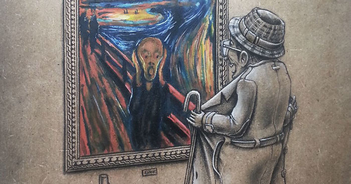 French Artist Re-Imagines Iconic Paintings Adding A Dark TwistFrench Artist Re-Imagines Iconic Paintings Adding A Dark Twist