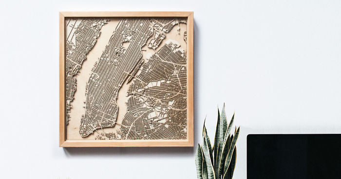 30+ Wooden City Maps That Will Make You Search For Your House!