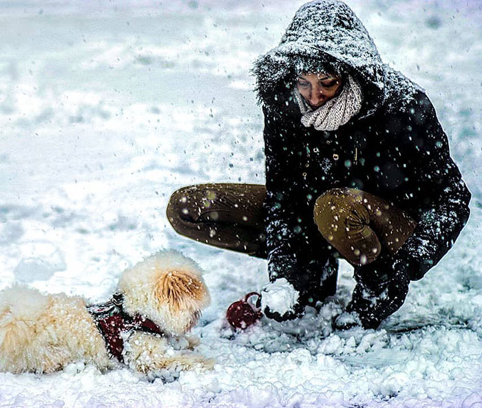 First Time Playing In A Snow