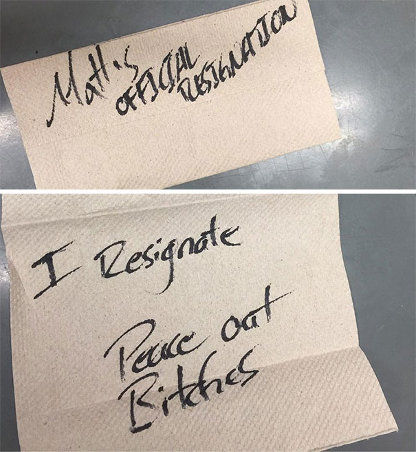 Seeing As I No Longer Work At Pavillions In 1 Hour And 20 Min. I Think It's Time To Write Up My Official Resigantion Letter. Totally Left On Boss-Man's Desk