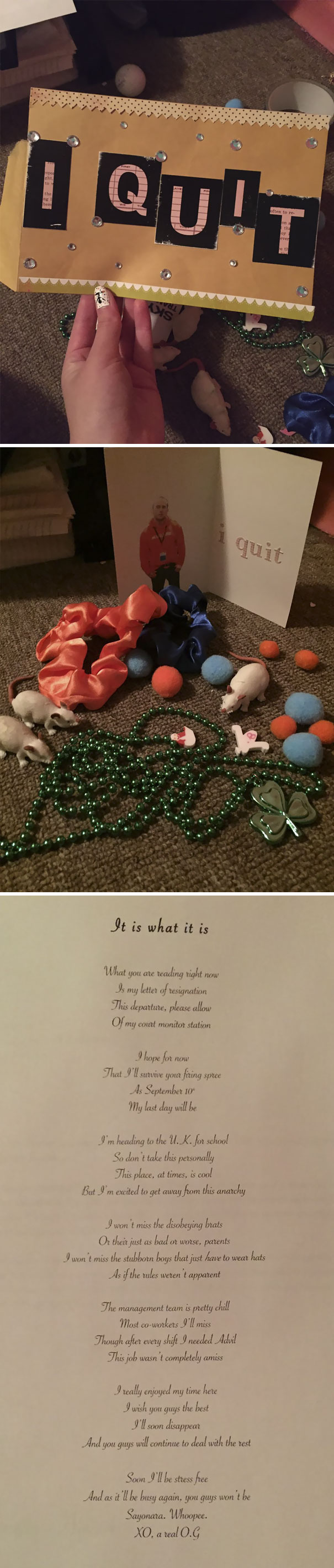 Putting Together My 2 Weeks Notice Package