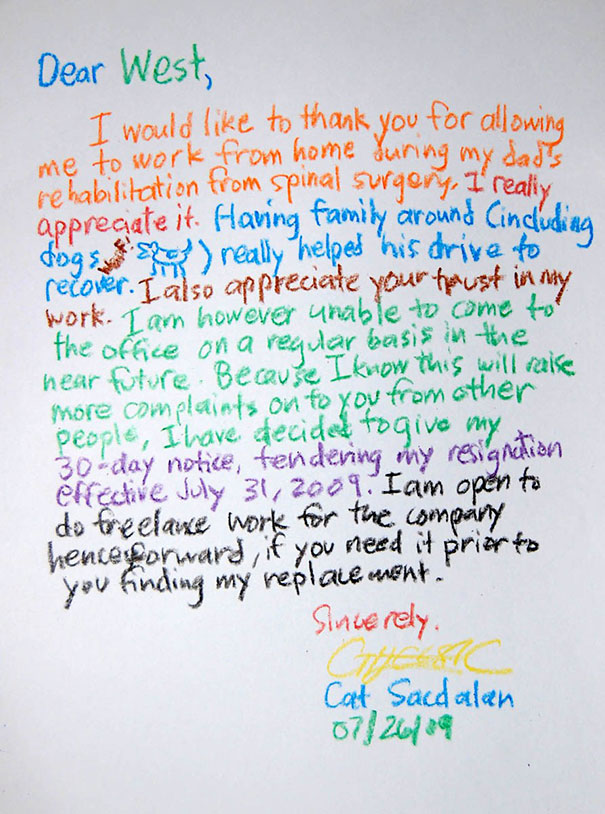 Best Resignation Letter Ever From A Graphics Designer