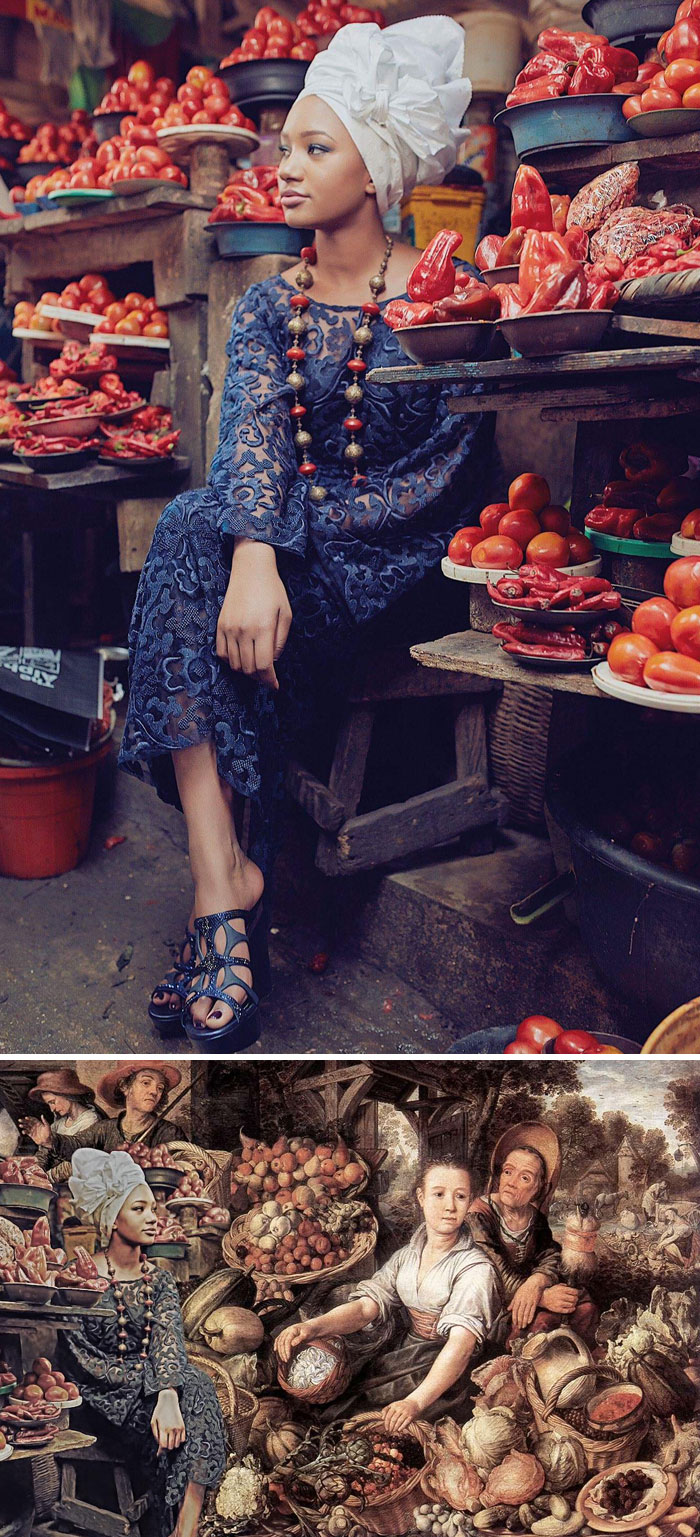 Woman Sitting With Peppers