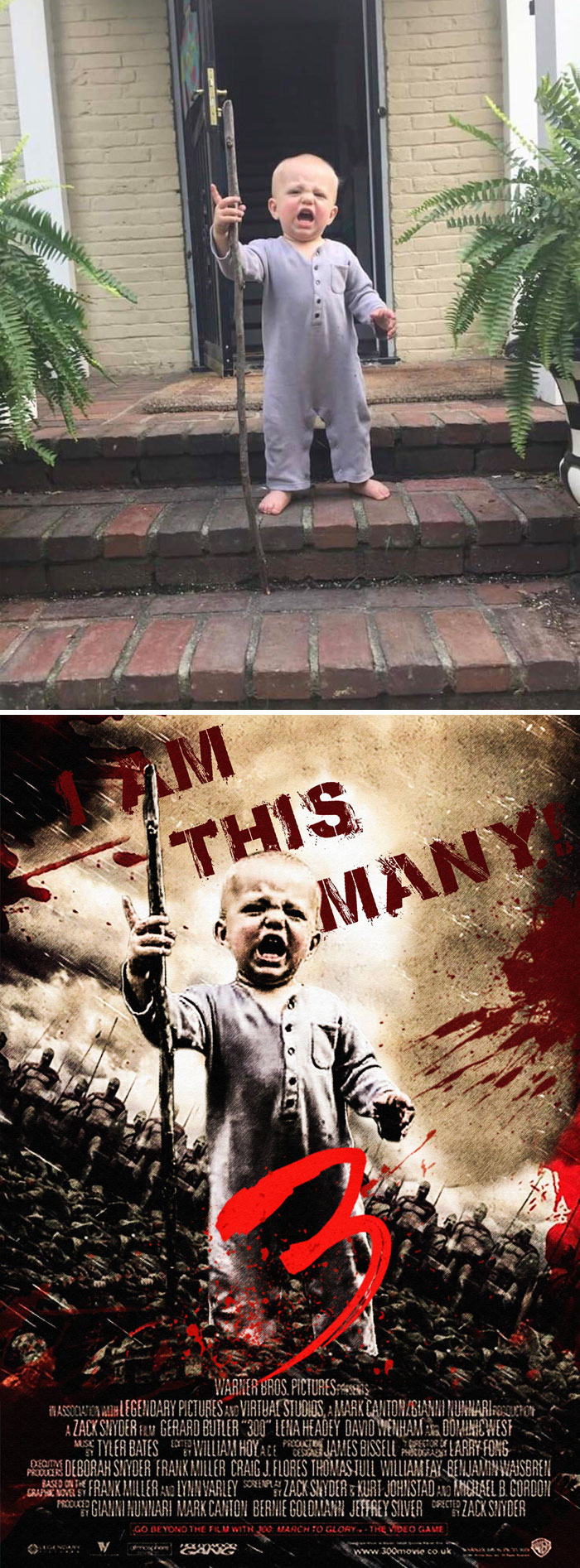 A Kid Shouting And Holding A Stick