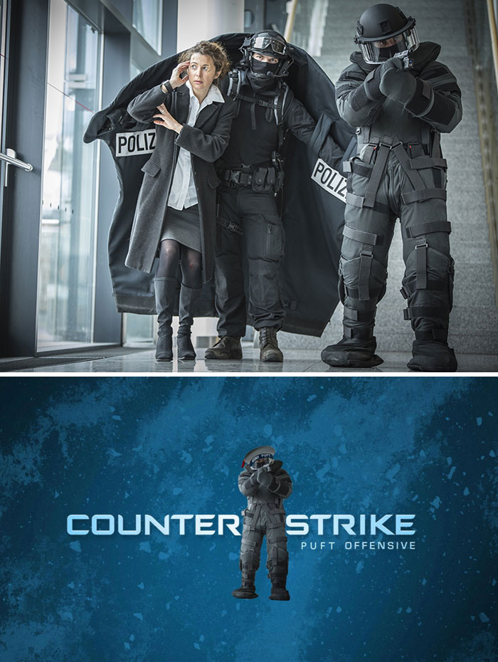 This German With His Ballistic Blanket