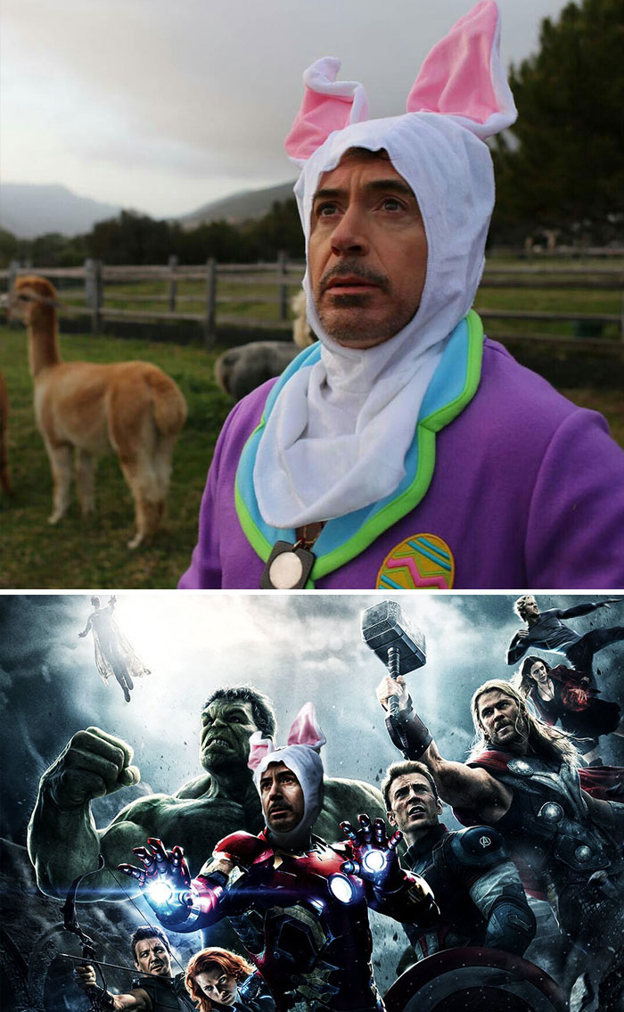 Rober Downey Jr In A Bunny Costume
