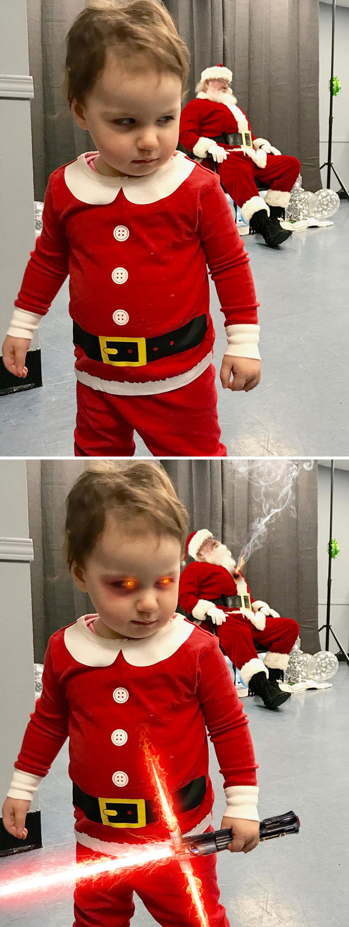 Toddler Visiting Santa