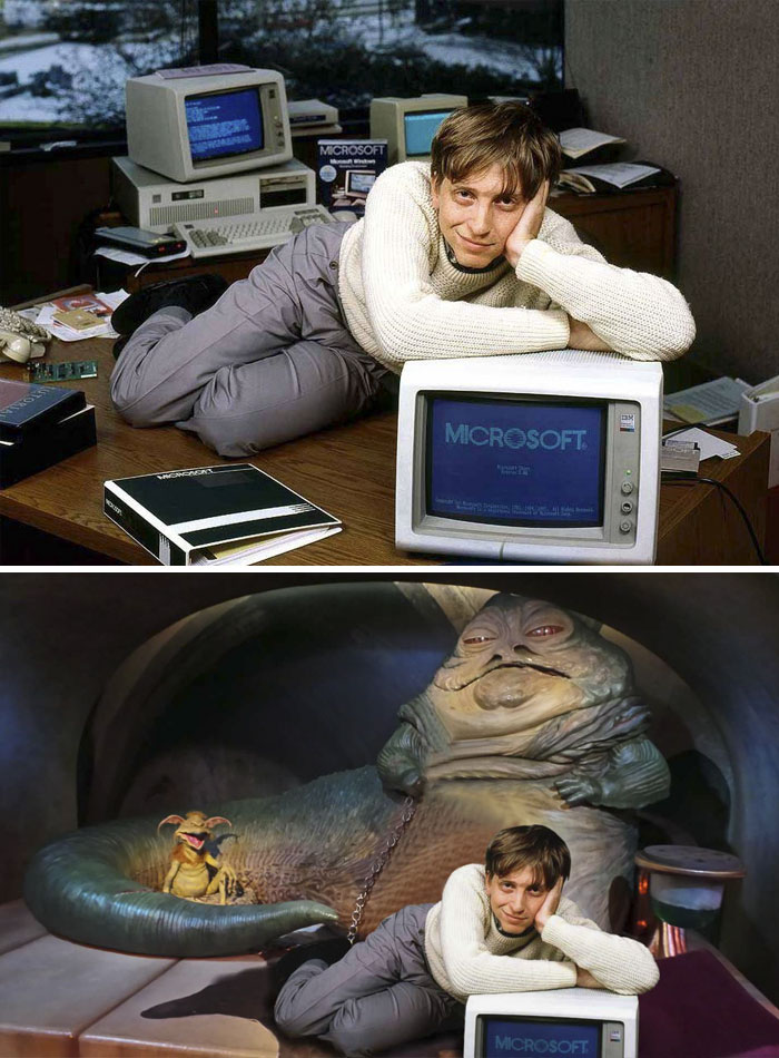 Bill Gates Posing Semi Seductively With His Creation