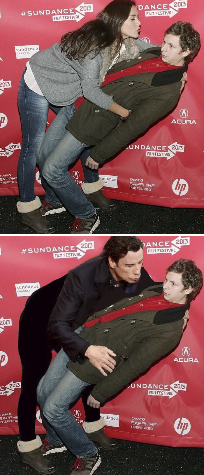 Michael Cera Dodging A Kiss