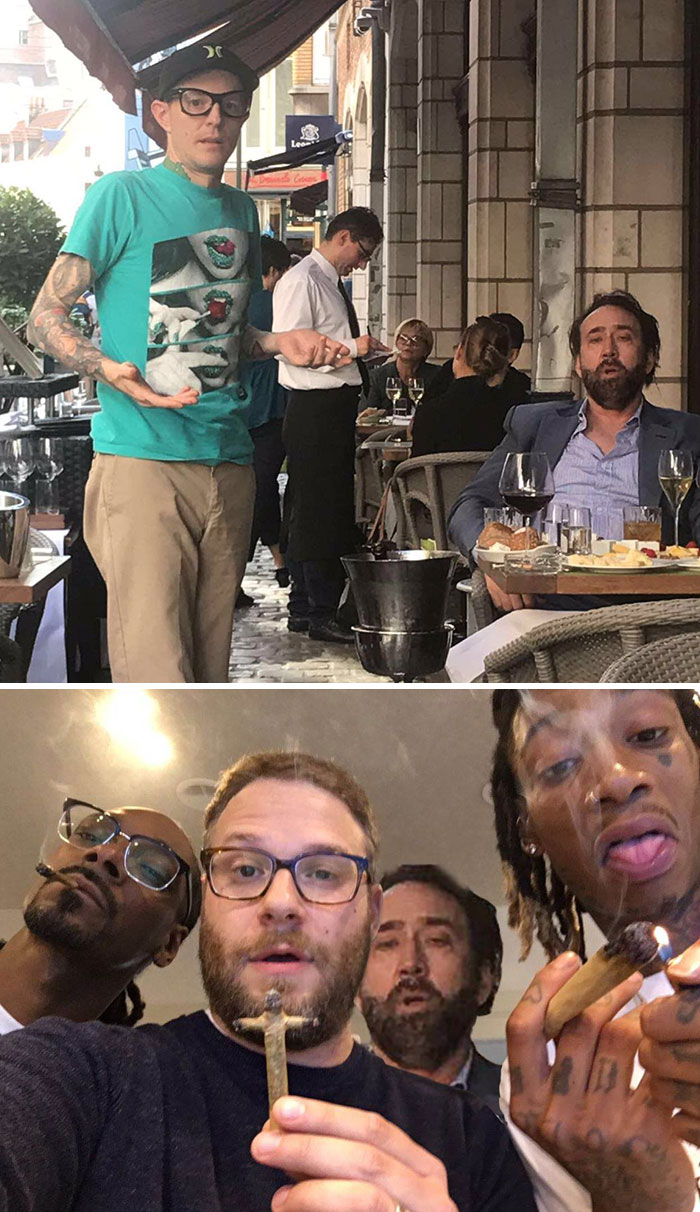 Photo Of Nicolas Cage With Deadmau5