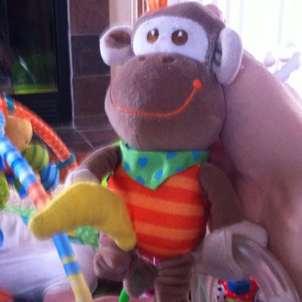 Really, Toy Manufacturers? Do You Really Think That Was The Best Way To Sew The Banana Onto This Toy Monkey?