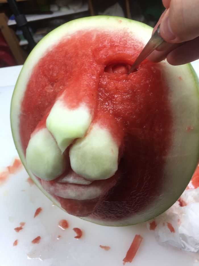It Took 2 Hours To Turn This Watermelon Into A Lion