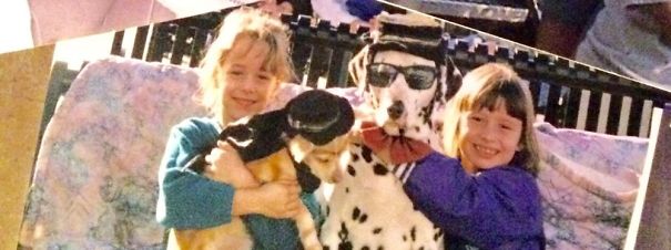 My Girls, 1997 San Francisco Posing With Some Fun Dogs On The Pier