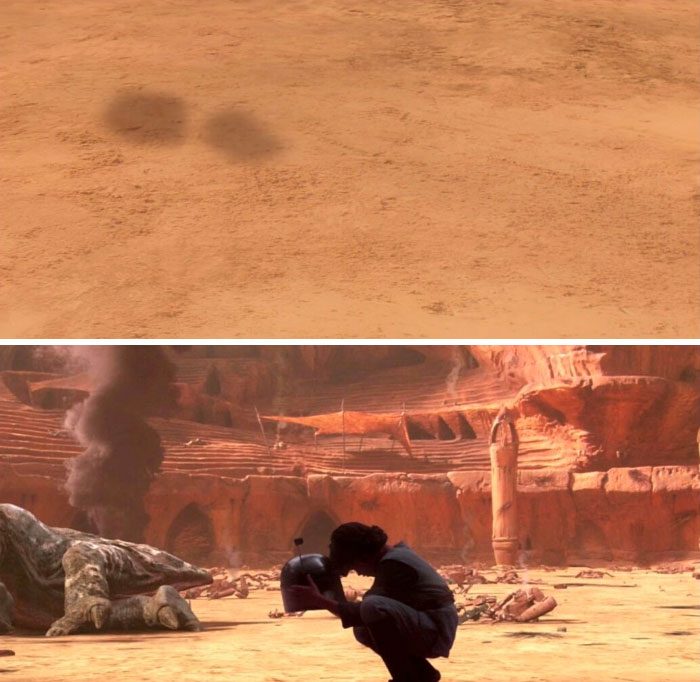 In Star Wars: Attack Of The Clones When Jango Fett Gets Decapitated, His Head Flies Out Of His Helmet