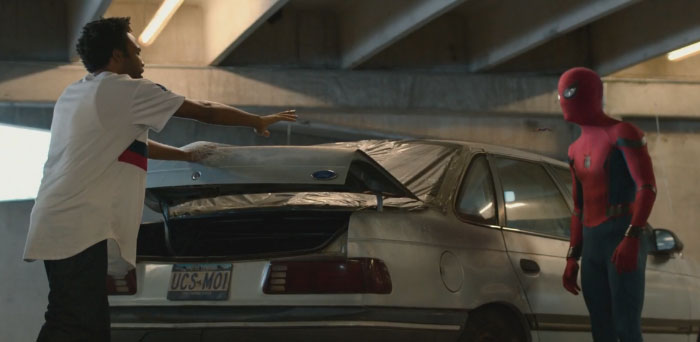 In Spider-Man Homecoming, When Peter Interrogates Aaron Davis, The License Plate On Davis' Car Is A Reference To Ultimate Comics Spider-Man #01 Which Is Miles Morales' Introduction As Spider-Man