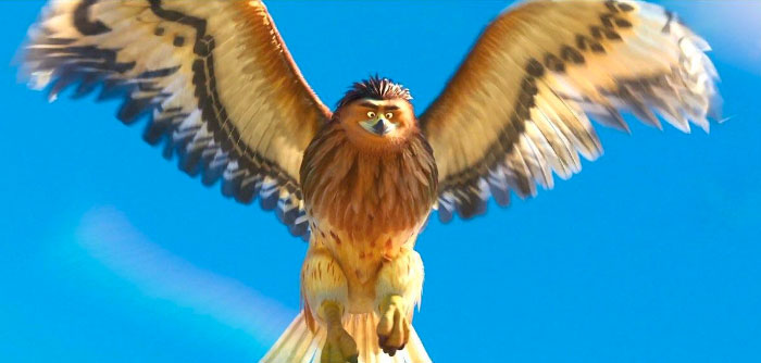 In The Movie Moana, Even As A Hawk, Maui's Hook Can Be Seen On The Right Wing