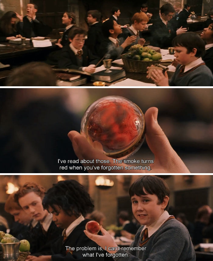 Neville Forgot His Cloak