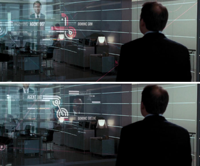 In Quantum Of Solace, The Computer Listens To James Bond Spell A Name To Search For. James Spells "Greene" By Saying "G, R, Double E, N, E". The Computer Briefly Types "Grw" Before Changing It To "Gree". It Had Mistakenly Predicted The Letter "W" (Double U) Rather Than "Double E"