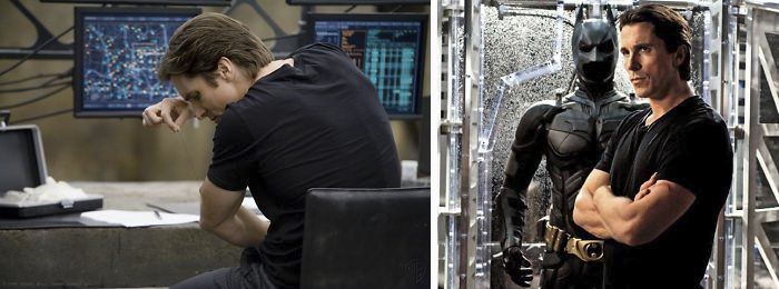 In The Dark Knight Rises, Bruce Still Sports The Scar From That "Big Dog" Obtained From The Beginning Of The Dark Knight