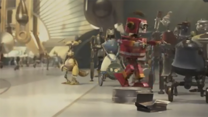 In The Animated Movie Robots (Created By The Makers Of Ice Age), There's A Robot Version Of Sid The Sloth In The Background