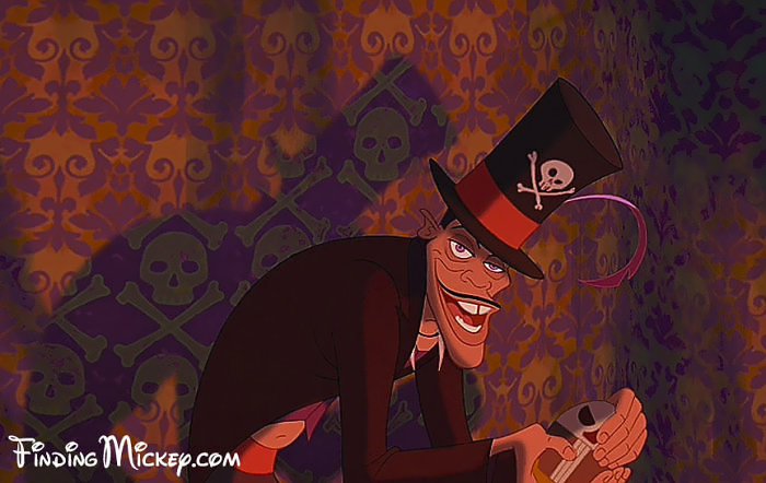 The Princess And The Frog: Dr. Facilier's Shadow Reveals Skulls On The Wallpaper In His Shop