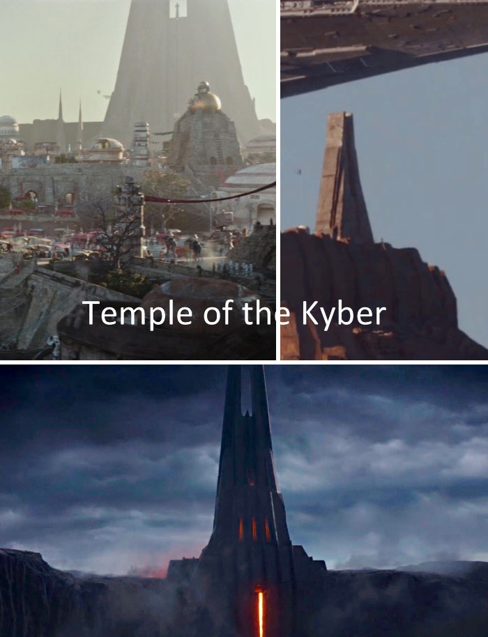 In Rogue One, Vader's Castle And The Temple Of The Kyber (On Jedha) Were Designed To Mirror Each Other, And Designed After A Tuning Fork, As Both Were Meant To Be Places Where The Dark And Light Side Of The Force Were Focused