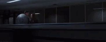 Captain America: The Winter Soldier - Natasha Instinctively Shoots The Glass So That It Can Be Dived Through With Ease