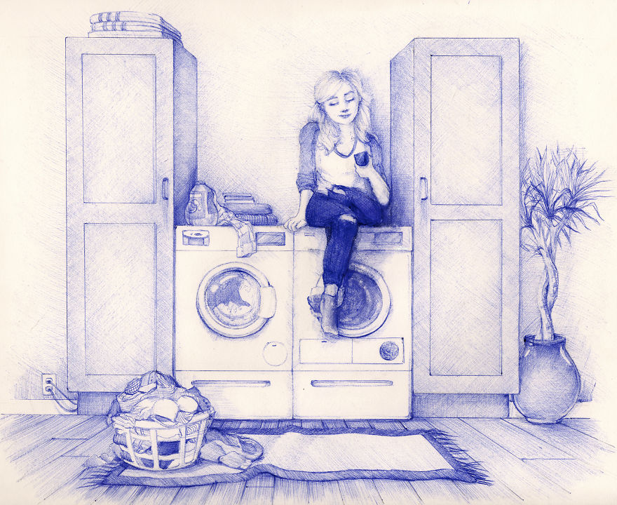 I'm Creating A Collection Of Little Vignettes With A Pen That Play With Our Relationship With Tech