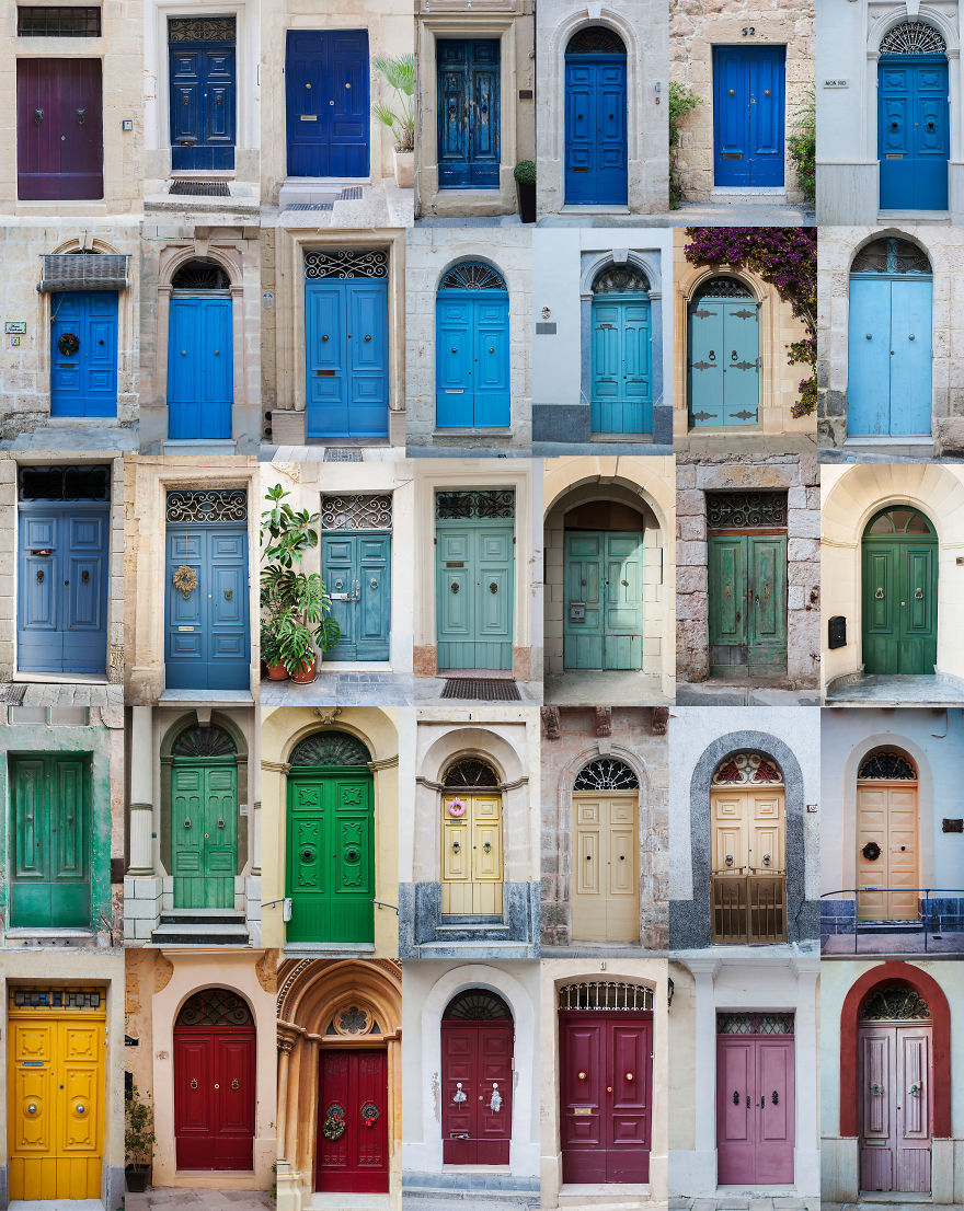 I Composed A Collage Of Colorful Doors And Houses