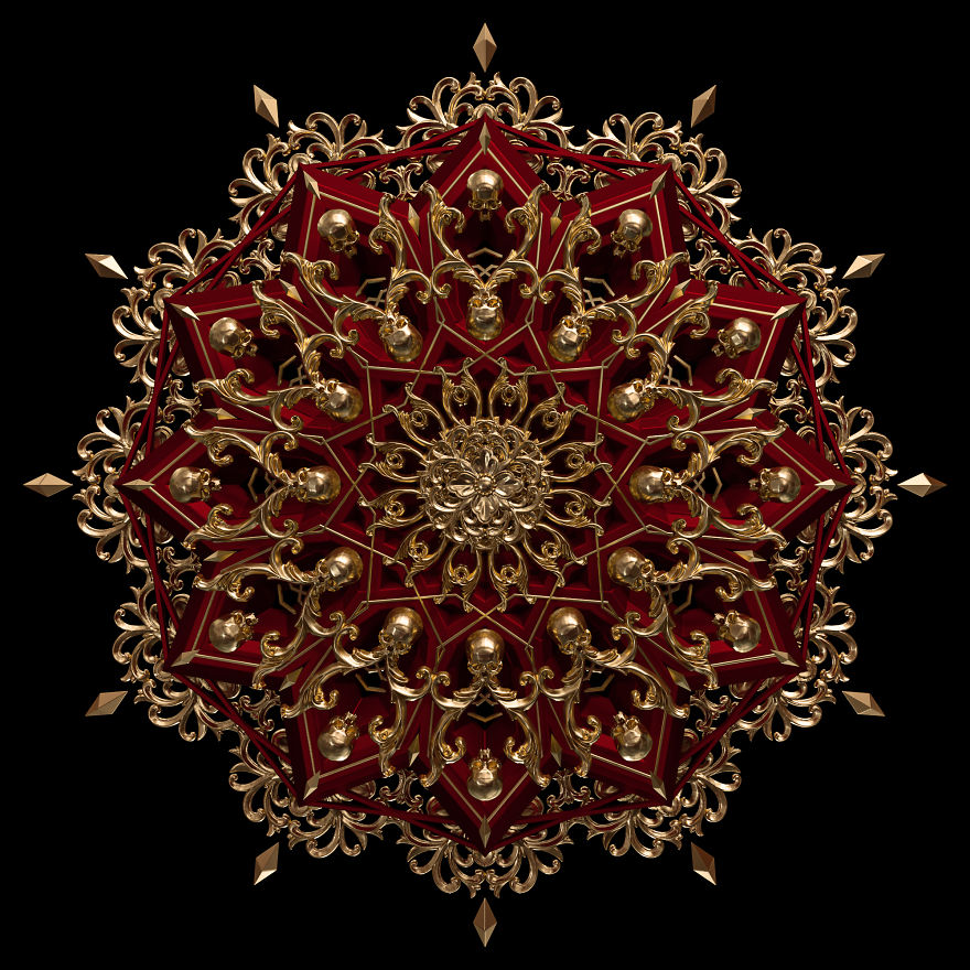 I Reimagined Traditional Mandala & Geometric Patterns As 3d Illustrations