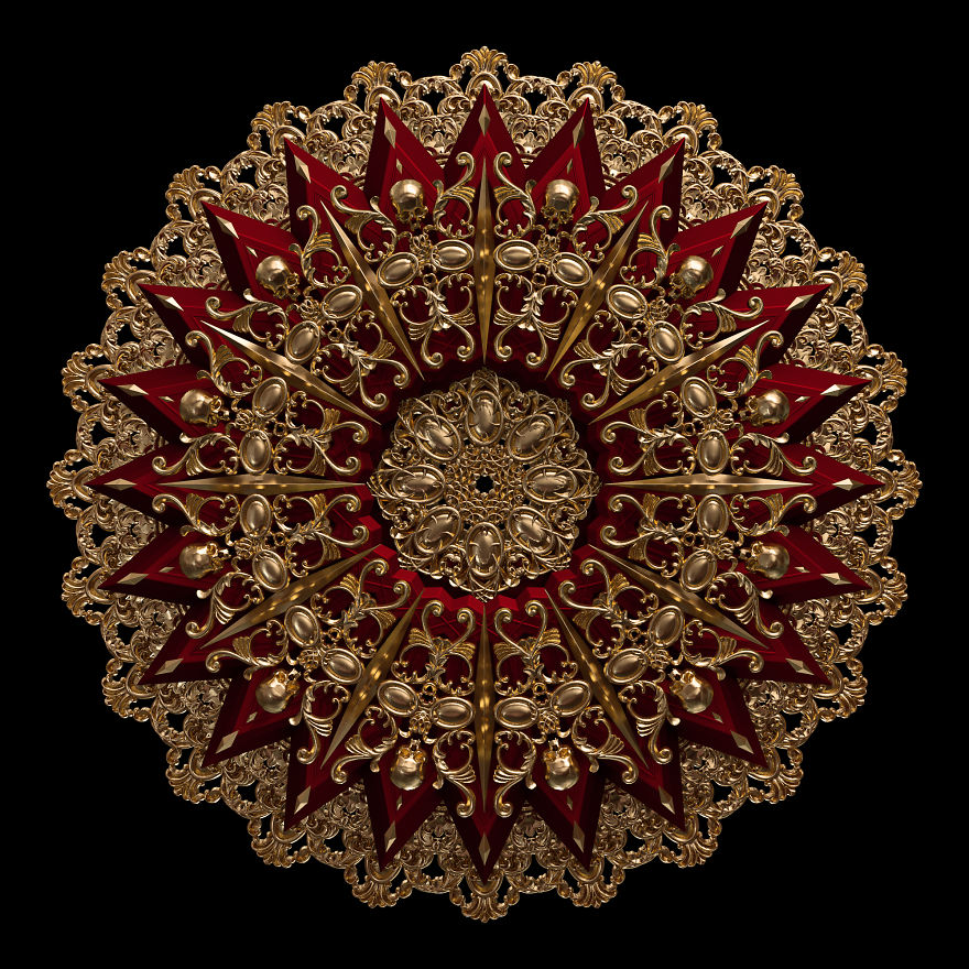 I Reimagined Traditional Mandala & Geometric Patterns As 3d Illustrations