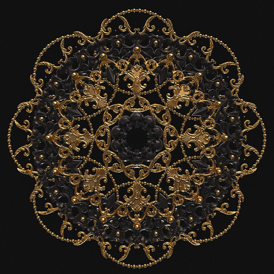 I Reimagined Traditional Mandala & Geometric Patterns As 3d Illustrations