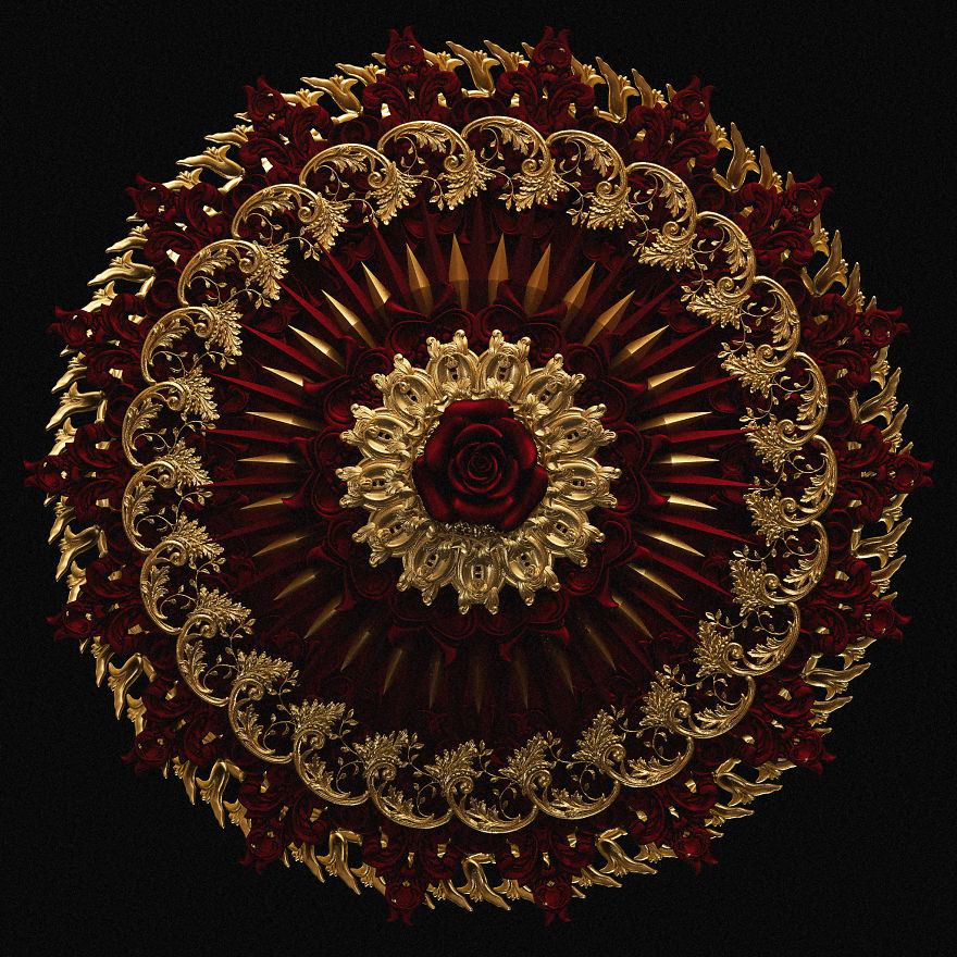 I Reimagined Traditional Mandala & Geometric Patterns As 3d Illustrations