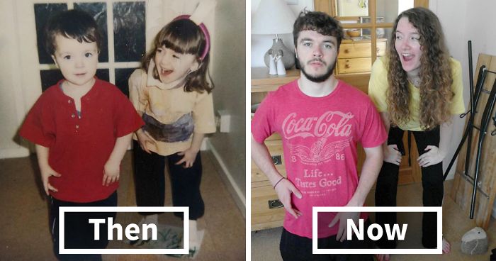 My Brother And I Recreated Our Childhood Photos For Our Parents’ 30th Anniversary